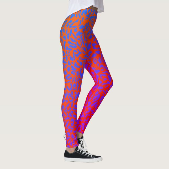 Leopard Print Psychedelic Leggings (Right)