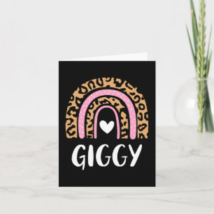 Leopard Print Rainbow Cute Mothers Day Funny Giggy Card