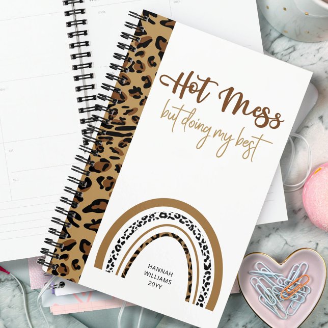 Leopard Print Rainbow Hot Mess Quote 2023 Planner (Creator Uploaded)
