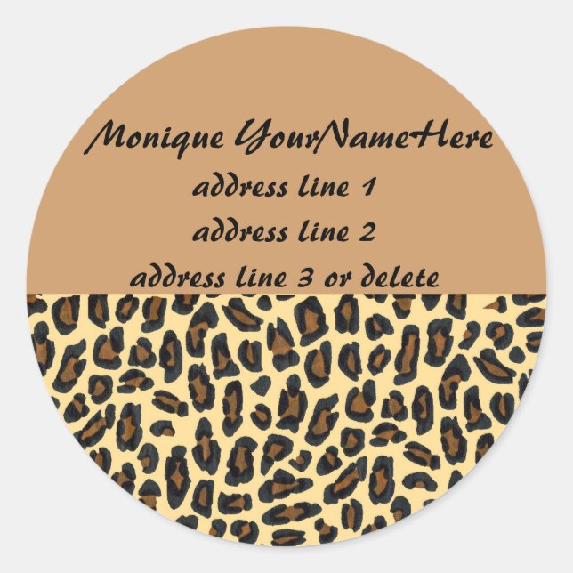 Leopard Print Return Address Labels (Front)