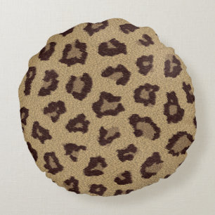 Leopard Print Round Pillow