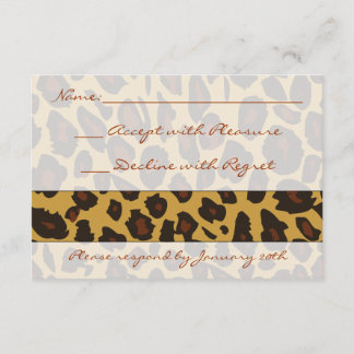 Leopard Print RSVP Card