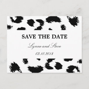Leopard Print Save the Date Announcement Postcard