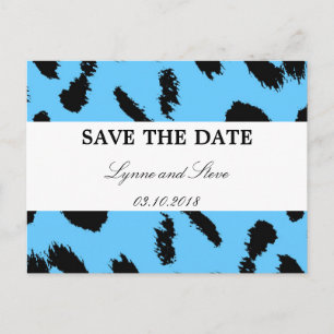 Leopard Print Save the Date Announcement Postcard
