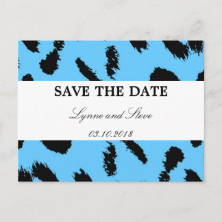 Leopard Print Save the Date Announcement Postcard