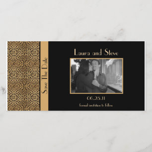 Leopard Print Save The Date Photo Card