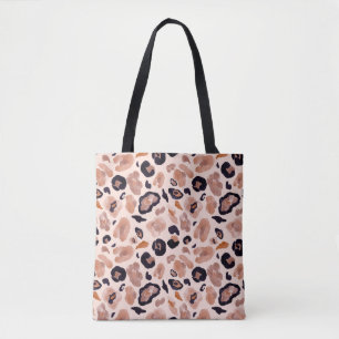 Leopard print, seamless, beige background. tote bag