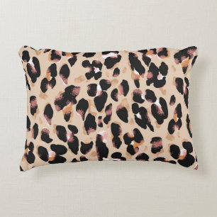 Leopard print seamless pattern accent pillow
