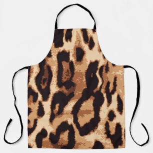 Leopard print seamless pattern apron