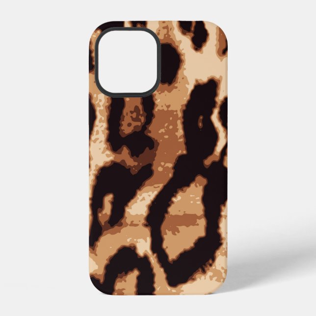 Leopard print seamless pattern iPhone case (Back)