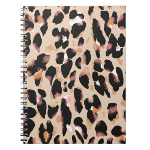 Leopard print seamless pattern notebook