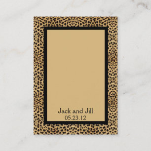 Leopard Print Seating Card