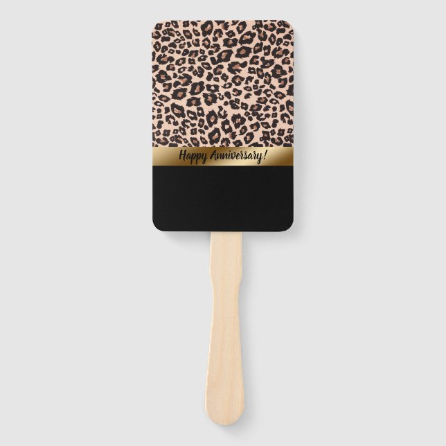 Leopard Print Set of Hand Fans (Front)