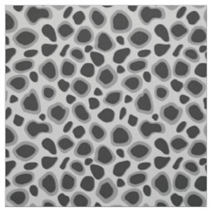 Leopard Print - Shades of Grey Fabric