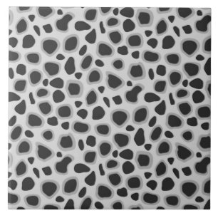 Leopard Print - Shades of Grey Tile