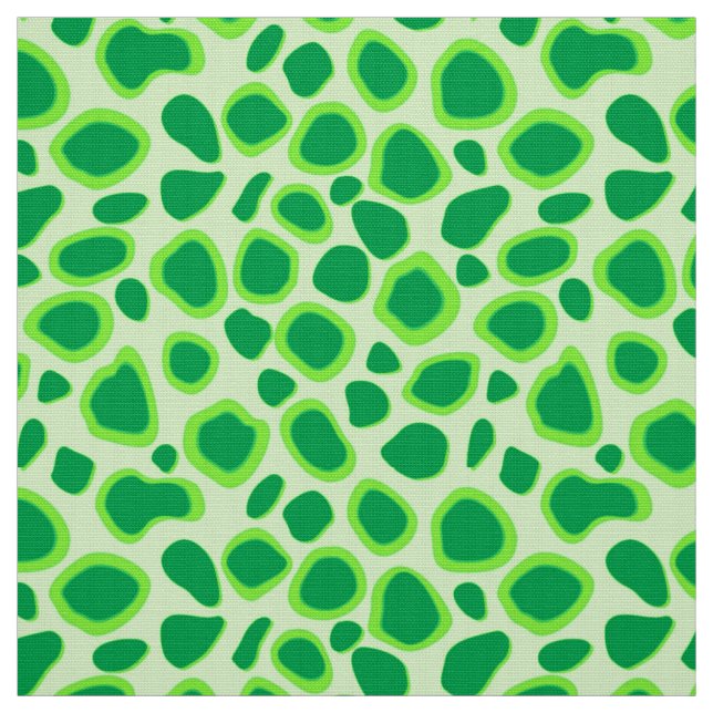 Leopard Print - Shades of Lime Green Fabric (Swatch)