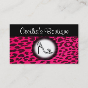 Leopard Print Shoe Boutique Business Card