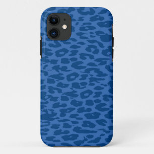 Leopard Print Skin Deep Blue iPhone 11 Case