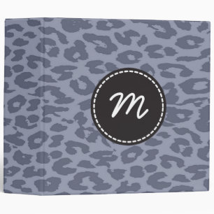 Leopard Print Skin Fur Custom Monogram 7 Binder