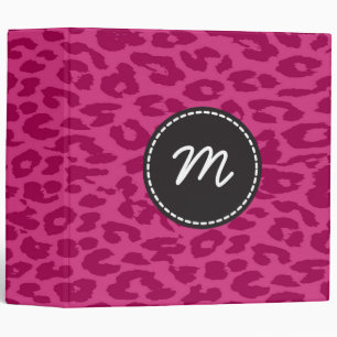 Leopard Print Skin Fur Custom Monogram Binder