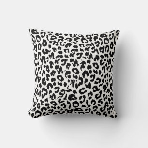 Leopard Print Skin Fur Throw Pillow