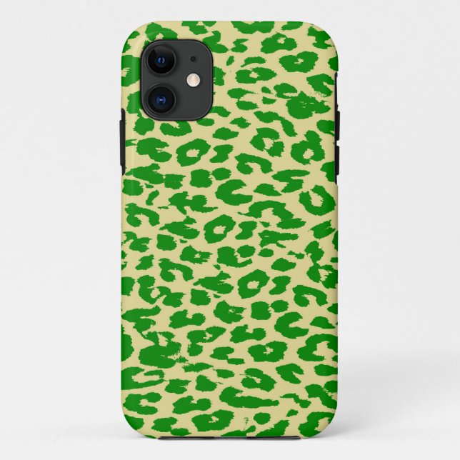 Leopard Print Skin (Green, Lime, Cornsilk) Case-Mate iPhone Case (Back)