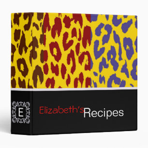 Leopard Print Skin Stripe Pattern 3 Binder