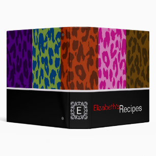 Leopard Print Skin Stripe Pattern 4 Binder