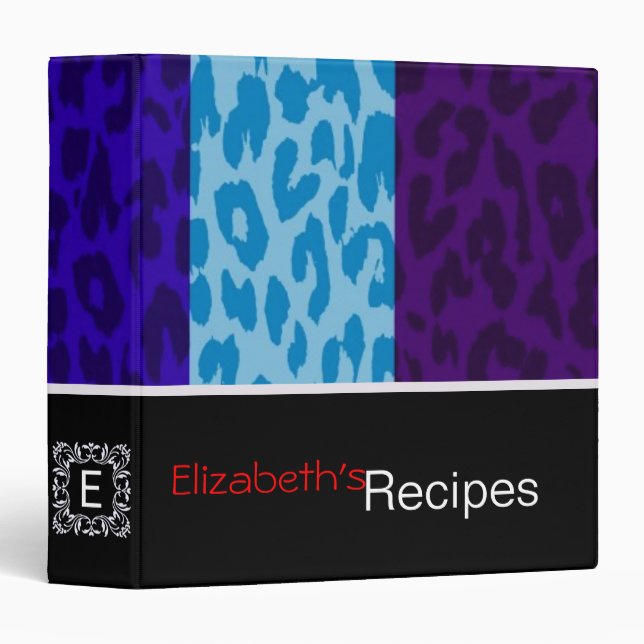 Leopard Print Skin Stripe Pattern 6 Binder (Front/Spine)
