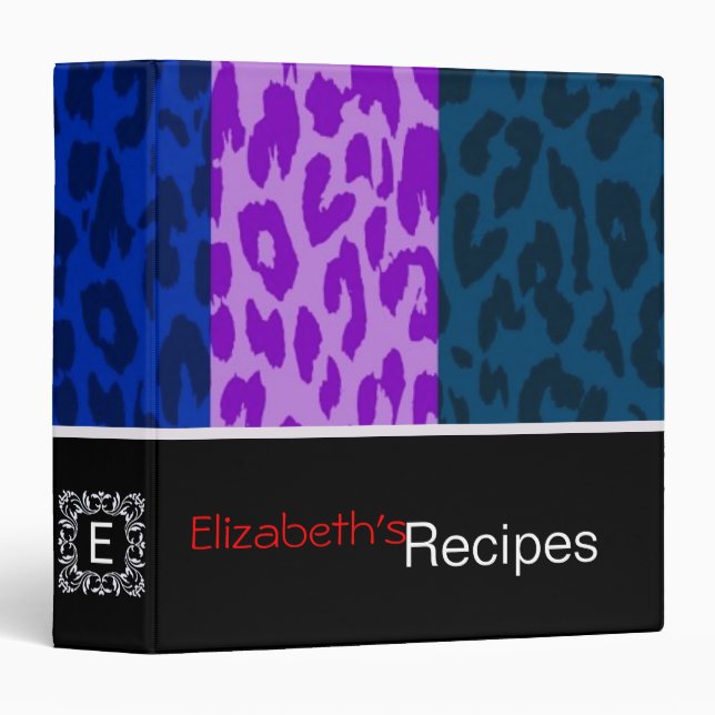 Leopard Print Skin Stripe Pattern 7 Binder (Front/Spine)