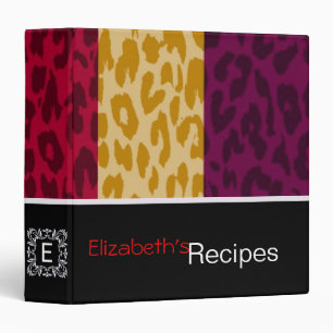 Leopard Print Skin Stripe Pattern 8 Binder