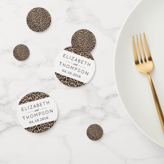 Leopard Print, Spots, Brown Leopard, Wedding Confetti (Group)