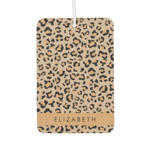 Leopard Print, Spots, Brown Leopard, Your Name Air Freshener