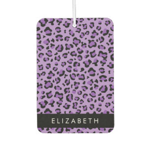 Leopard Print, Spots, Purple Leopard, Your Name Air Freshener