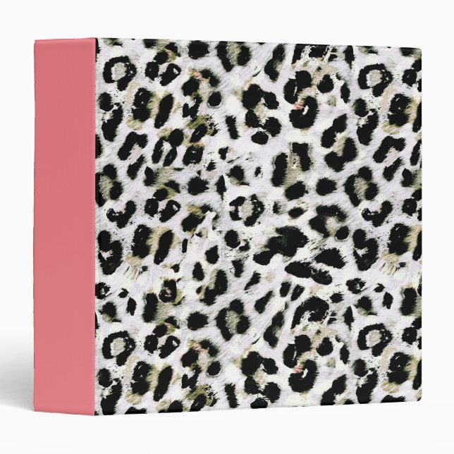 Leopard - print spotted animal-print binder (Front/Spine)