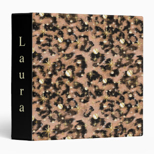 Leopard - print spotted animal-print binder