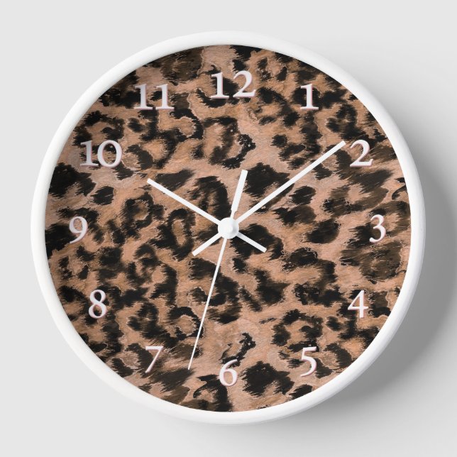 Leopard - print spotted animal-print clock (Front)