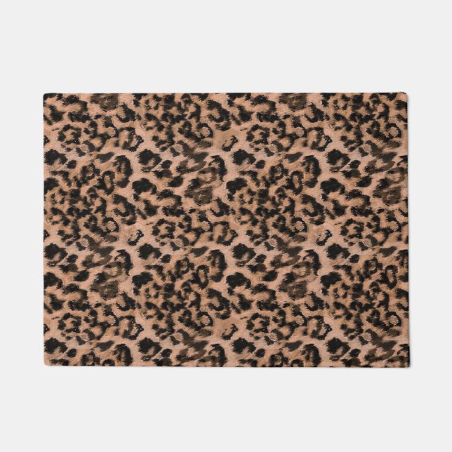 Leopard - print spotted animal-print doormat (Front)