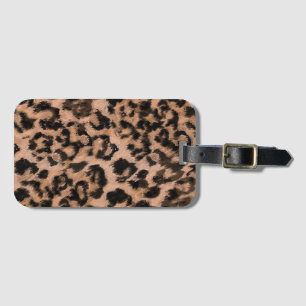 Leopard - print spotted animal-print luggage tag