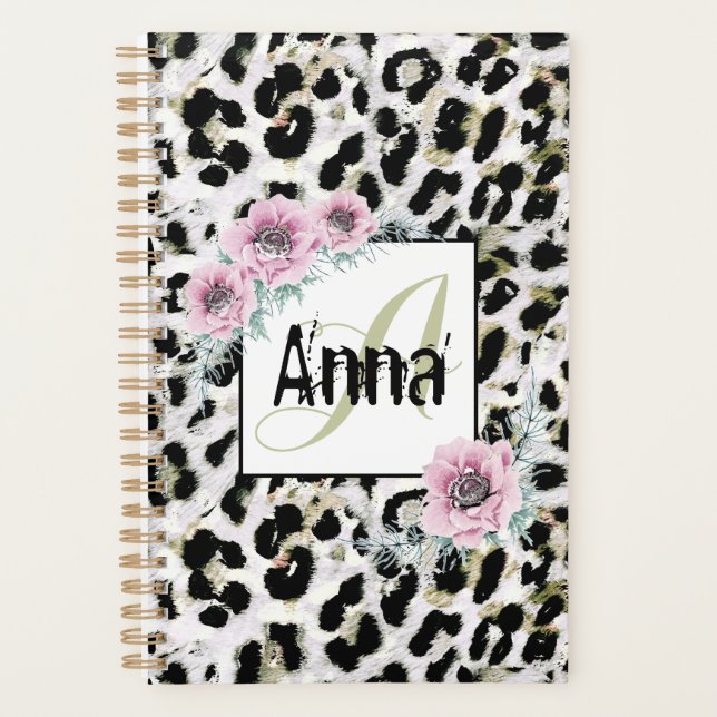 Leopard - print spotted animal-print planner (Front)