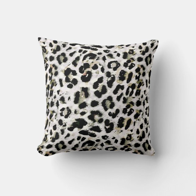Leopard - print spotted animal-print throw pillow (Front)