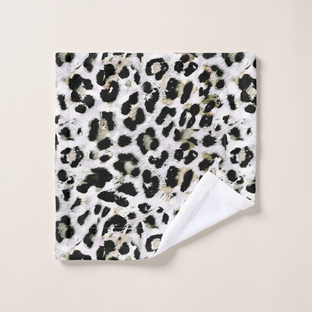Leopard - print spotted animal-print wash cloth (Wash Cloth)