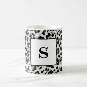 Leopard - print spotted Monogram, personalized, Coffee Mug