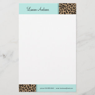 Leopard Print Stationery