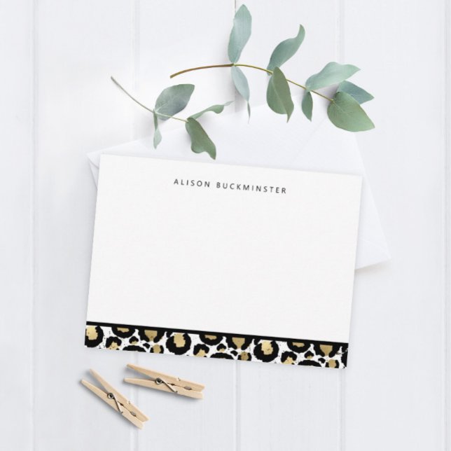 Leopard Print Stationery Note Cards (Creator Uploaded)
