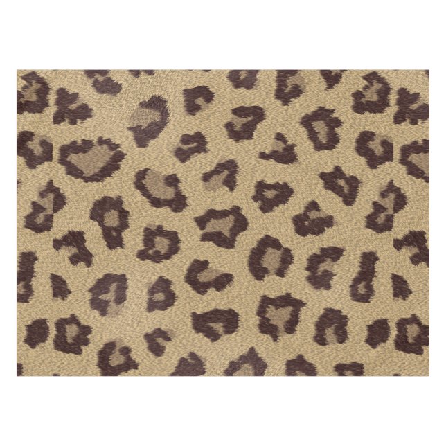 Leopard Print Tablecloth (Front (Horizontal))