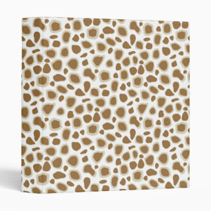 Leopard Print - Taupe Tan and White Binder