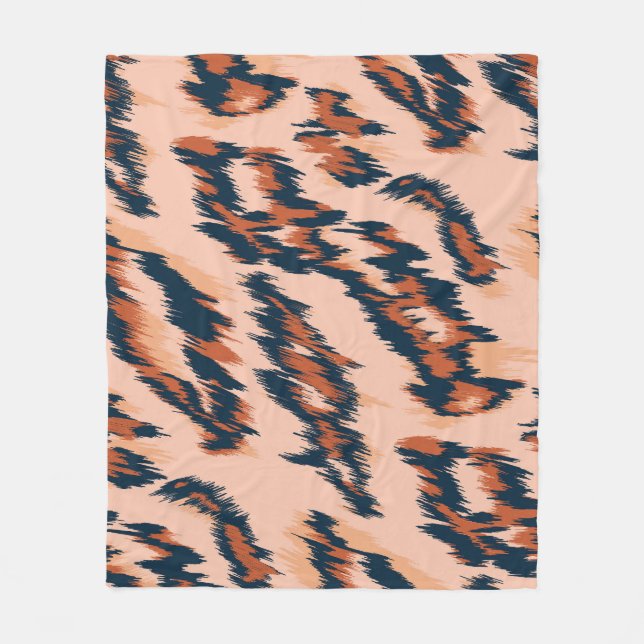 Leopard Print: Textile Seamless Design. Fleece Blanket (Front)