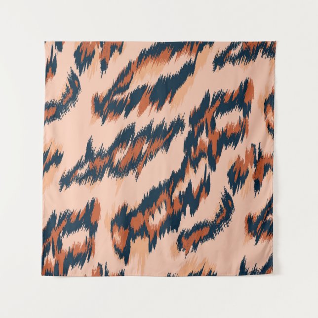Leopard Print: Textile Seamless Design. Tapestry (Front)