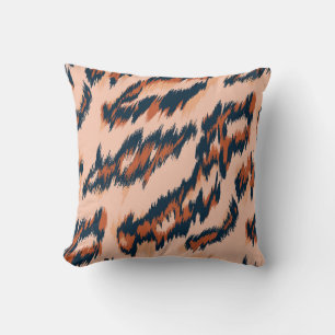 Leopard Print: Textile Seamless Design. Throw Pillow